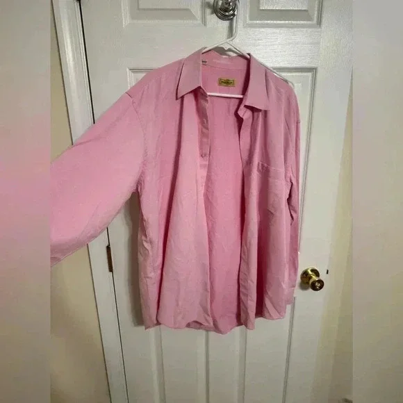 GORGEOUS Paul Stuart mens XLL pink button up casual cotton shirt EUC - Picture 1 of 15